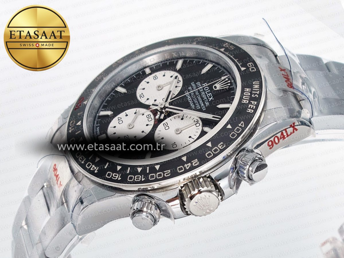 Rolex Daytona 126529 QF 1:1 Best Edition Black Dial Steel 904L on SS Bracelet V8 QF4132 - Görsel 6