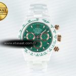 Rolex Daytona Aet Beyaz Seramik Yeşil Kadran N6F SA4130 Eta Saat - Görsel 3 - 1:1 Süper Klon Saat