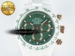 Rolex Daytona AET White Ceramic Case and Bracelet Green Dial N6F Best Edition SA4130 - Görsel 4