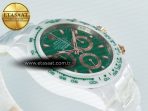 Rolex Daytona AET White Ceramic Case and Bracelet Green Dial N6F Best Edition SA4130 - Görsel 7