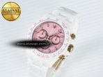 Rolex Daytona AET White Ceramic Case and Bracelet Pink Dial N6F Best Edition SA4130 - Görsel 2