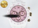 Rolex Daytona AET White Ceramic Case and Bracelet Pink Dial N6F Best Edition SA4130 - Görsel 4