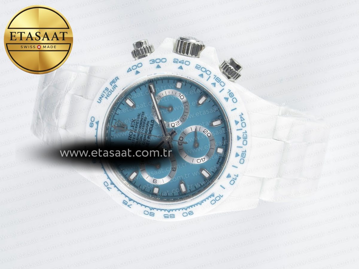 Rolex Daytona AET White Ceramic Case and Bracelet Tiffany Blue Dial N6F Best Edition SA4130 - Görsel 9