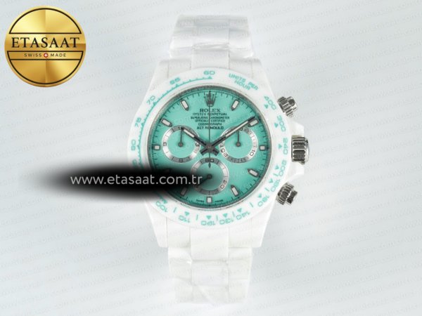 Rolex Daytona Bilezik Avokado Yeşil Kadran DD4801 Eta Saat - 1:1 Süper Klon Replika Saat
