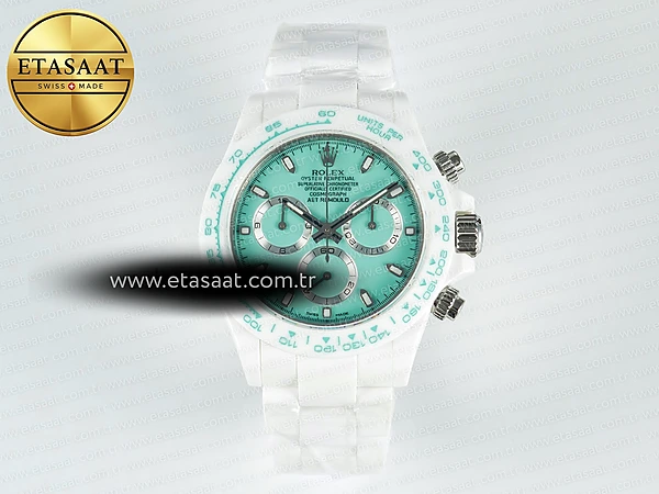 Rolex Daytona Bilezik Avokado Yeşil Kadran DD4801 Eta Saat - 1:1 Süper Klon Replika Saat