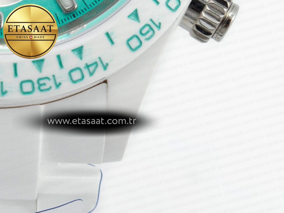 Rolex Daytona AET White Solid Ceramic Case and Bracelet Avocado Green Dial ZF 1:1 Best Edition SH4130 - Görsel 13