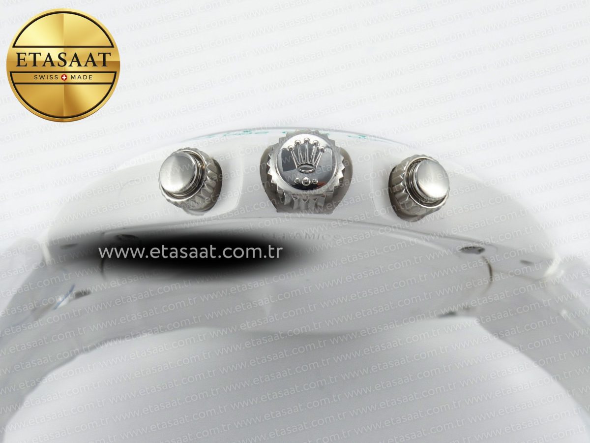 Rolex Daytona AET White Solid Ceramic Case and Bracelet Avocado Green Dial ZF 1:1 Best Edition SH4130 - Görsel 15