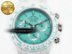 Rolex Daytona AET White Solid Ceramic Case and Bracelet Avocado Green Dial ZF 1:1 Best Edition SH4130 - Görsel 4