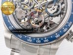 Rolex Daytona Artisans Skeleton SS ADGF Best Edition Blue Ceramic Bezel Skeleton Dial on SS Oyster Bracelet SA4130 - Görsel 13