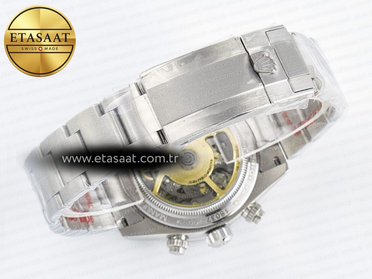 Rolex Daytona Artisans Skeleton SS ADGF Best Edition Blue Ceramic Bezel Skeleton Dial on SS Oyster Bracelet SA4130 - Görsel 17