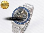 Rolex Daytona Artisans Skeleton SS ADGF Best Edition Blue Ceramic Bezel Skeleton Dial on SS Oyster Bracelet SA4130 - Görsel 2