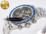 Rolex Daytona Artisans Skeleton SS ADGF Best Edition Blue Ceramic Bezel Skeleton Dial on SS Oyster Bracelet SA4130 - Görsel 6