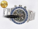 Rolex Daytona Artisans Skeleton SS ADGF Best Edition Blue Ceramic Bezel Skeleton Dial on SS Oyster Bracelet SA4130 - Görsel 9