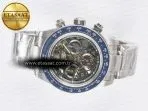Rolex Daytona Artisans Skeleton SS ADGF Best Edition Blue Ceramic Bezel Skeleton Dial on SS Oyster Bracelet SA4130 - Görsel 9