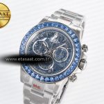 Rolex Daytona Artisans SS GETF Best Edition Blue Skeleton Dial Diamonds Bezel on SS Bracelet DD4802