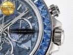 Rolex Daytona Artisans SS GETF Best Edition Blue Skeleton Dial Diamonds Bezel on SS Bracelet DD4802 - Görsel 11