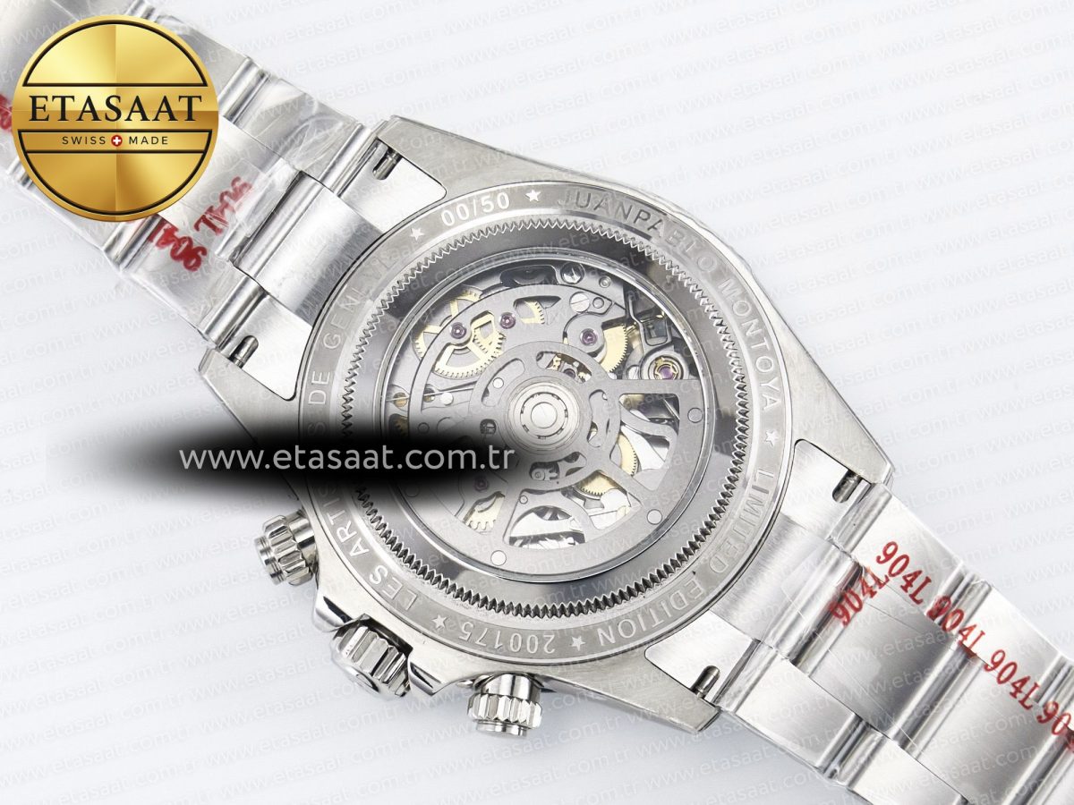 Rolex Daytona Artisans SS GETF Best Edition Blue Skeleton Dial Diamonds Bezel on SS Bracelet DD4802 - Görsel 20