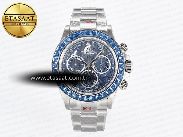Rolex Daytona Artisans Getf Mavi İskelet Kadran DD4802 Eta Saat - 1:1 Süper Klon Replika Saat
