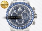 Rolex Daytona Artisans SS GETF Best Edition Blue Skeleton Dial Diamonds Bezel on SS Bracelet DD4802 - Görsel 4