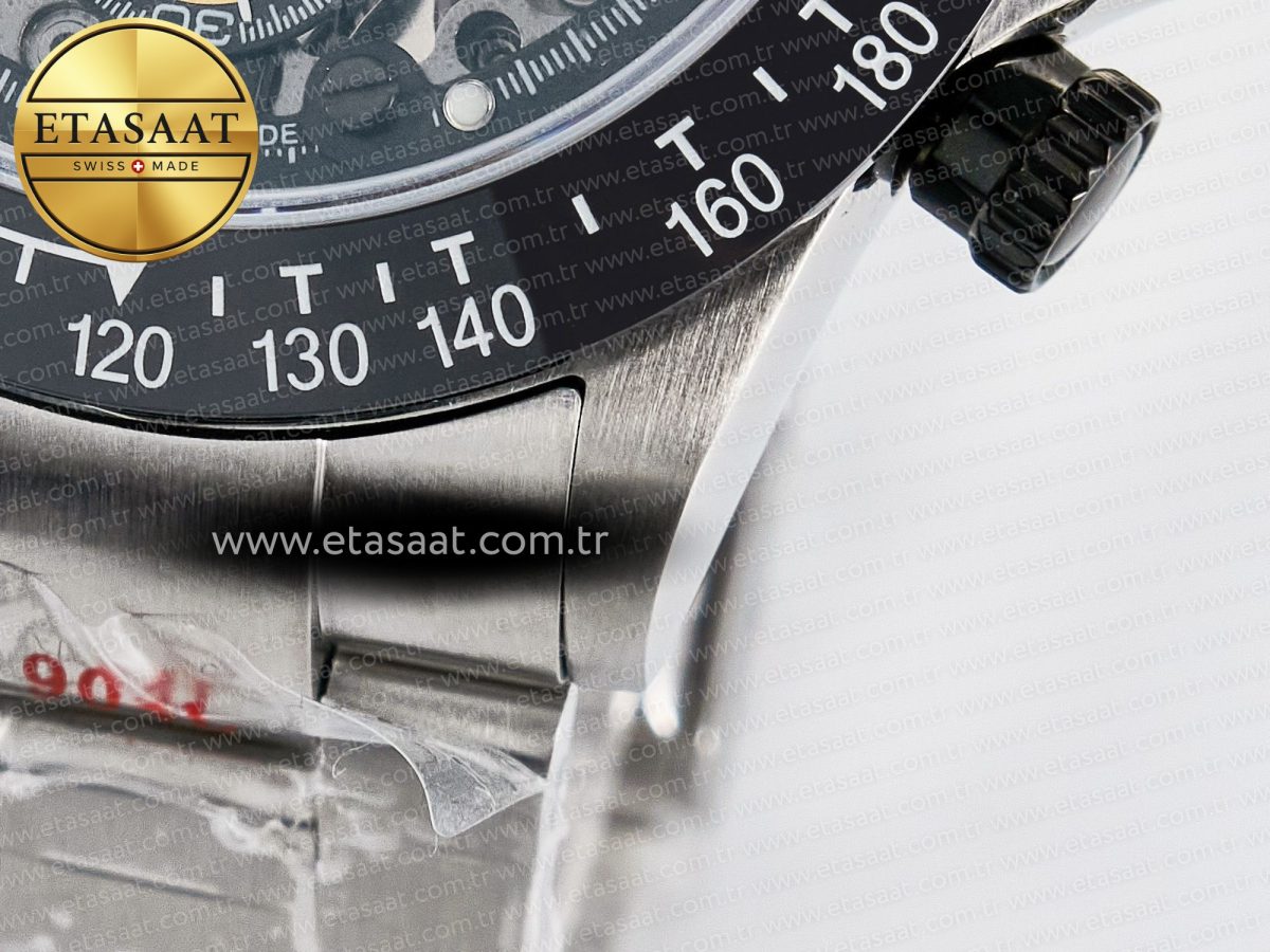Rolex Daytona Artisans SS GETF Best Edition Skeleton Dial Black Ceramic Bezel on SS Bracelet DD4802 - Görsel 14