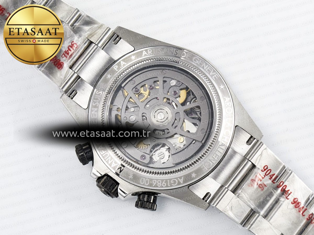 Rolex Daytona Artisans SS GETF Best Edition Skeleton Dial Black Ceramic Bezel on SS Bracelet DD4802 - Görsel 18