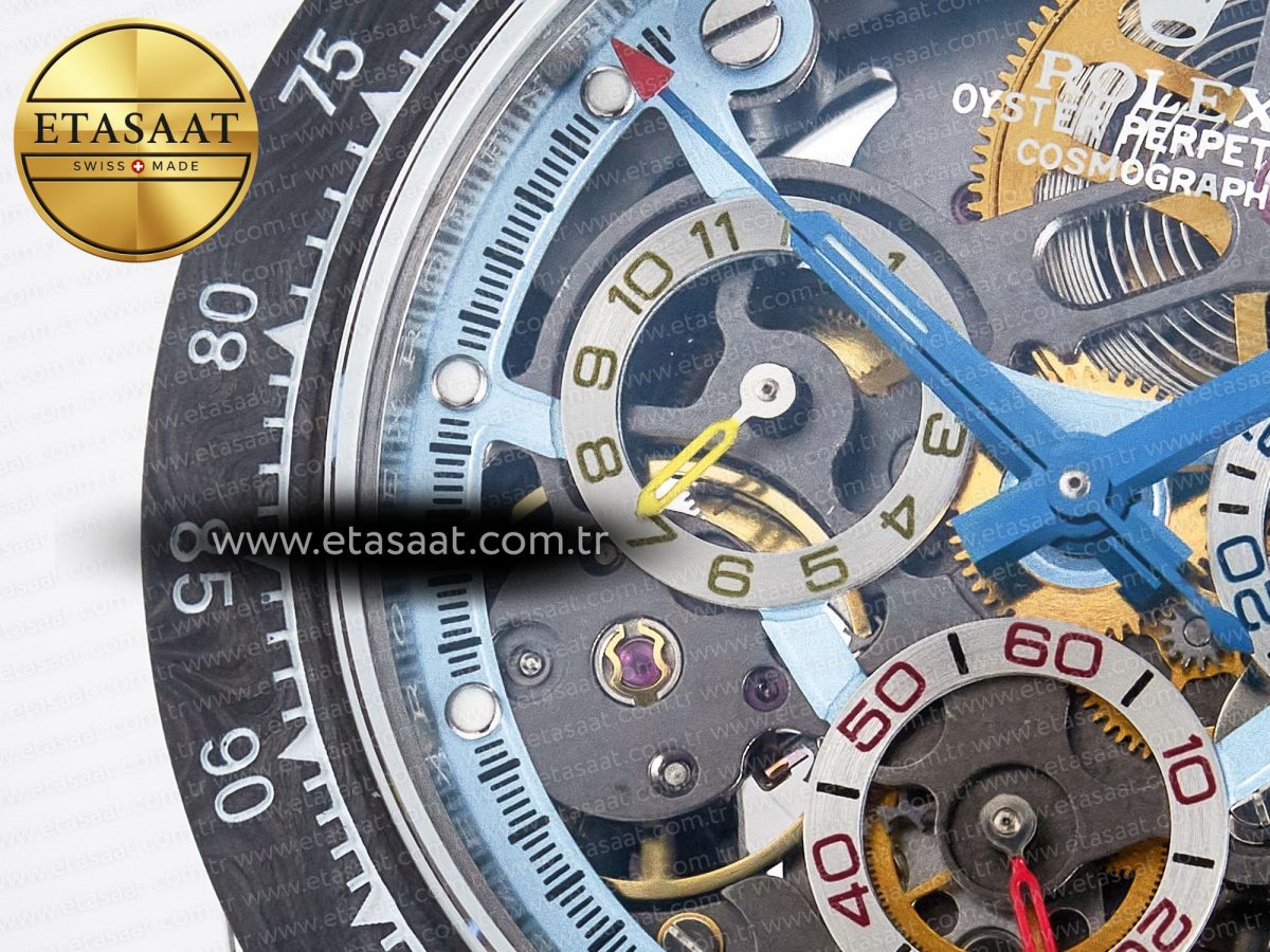 Rolex Daytona Artisans SS GETF Best Edition Skeleton Dial Carbon Bezel on SS Bracelet DD4802 - Görsel 13