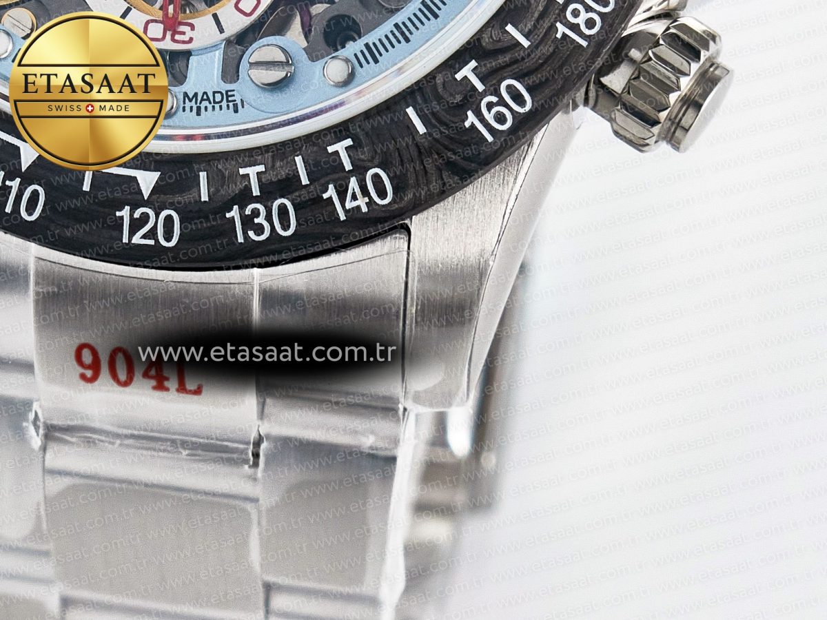 Rolex Daytona Artisans SS GETF Best Edition Skeleton Dial Carbon Bezel on SS Bracelet DD4802 - Görsel 14