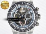 Rolex Daytona Artisans SS GETF Best Edition Skeleton Dial Carbon Bezel on SS Bracelet DD4802 - Görsel 4