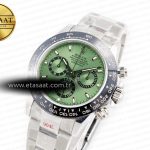 Rolex Daytona Black Ceramic Bezel Noob Best Edition Green Dial on SS Oyster Bracelet SA4130
