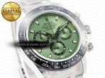 Rolex Daytona Black Ceramic Bezel Noob Best Edition Green Dial on SS Oyster Bracelet SA4130 - Görsel 5
