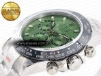 Rolex Daytona Black Ceramic Bezel Noob Best Edition Green Dial on SS Oyster Bracelet SA4130 - Görsel 6