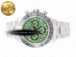 Rolex Daytona Black Ceramic Bezel Noob Best Edition Green Dial on SS Oyster Bracelet SA4130 - Görsel 9