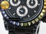 Rolex Daytona BLAKEN 1:1 Best Edition Matte Black Dial Rainbow Bezel on Ceramic Bracelet SA7750 - Görsel 12