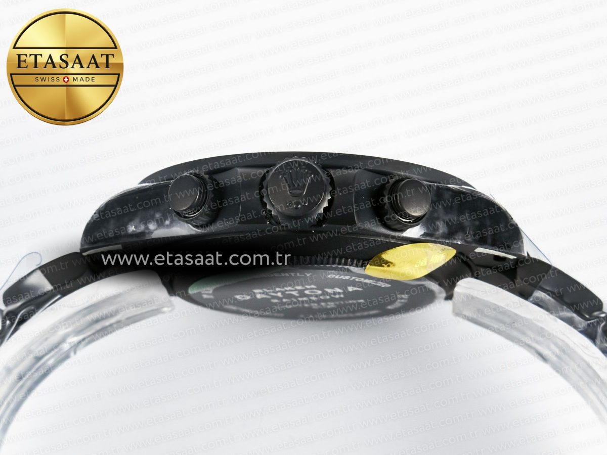Rolex Daytona BLAKEN 1:1 Best Edition Matte Black Dial Rainbow Bezel on Ceramic Bracelet SA7750 - Görsel 16