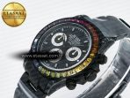 Rolex Daytona BLAKEN 1:1 Best Edition Matte Black Dial Rainbow Bezel on Ceramic Bracelet SA7750 - Görsel 6