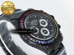 Rolex Daytona BLAKEN 1:1 Best Edition Matte Black Dial Rainbow Bezel on Ceramic Bracelet SA7750 - Görsel 7