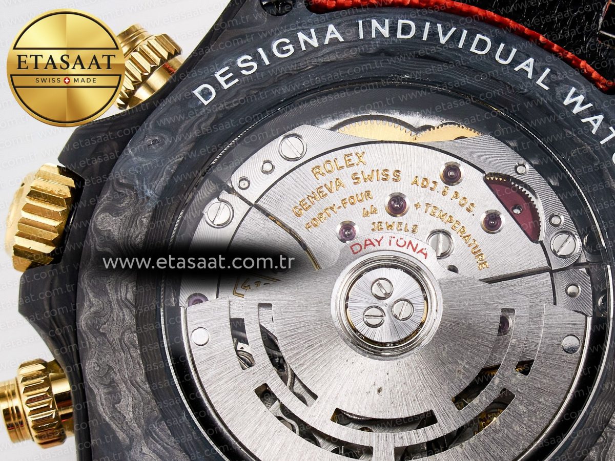 Rolex Daytona DIW “AVIA AZURE BLUE” Carbon DIWF 1:1 Best Edition Blue Dial on Orange Nylon Strap SH4130 - Görsel 21