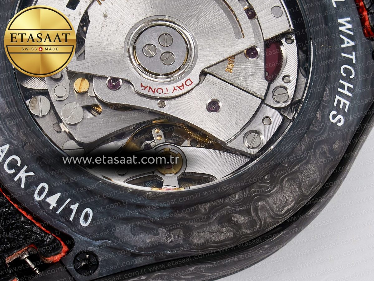Rolex Daytona DIW “AVIA AZURE BLUE” Carbon DIWF 1:1 Best Edition Blue Dial on Orange Nylon Strap SH4130 - Görsel 22