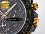 Rolex Daytona DIW “AVIA BLACK” Carbon DIWF 1:1 Best Edition Black/Red Dial on Black/Yellow Nylon Strap SH4130 - Görsel 12