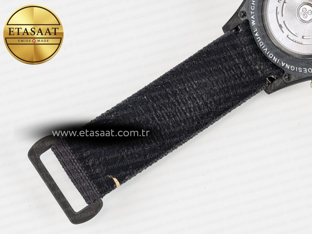 Rolex Daytona DIW “AVIA BLACK” Carbon DIWF 1:1 Best Edition Black/Red Dial on Black/Yellow Nylon Strap SH4130 - Görsel 23