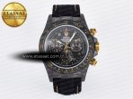 Rolex Daytona DIW “AVIA BLACK” Carbon DIWF 1:1 Best Edition Black/Red Dial on Black/Yellow Nylon Strap SH4130 - Görsel 3
