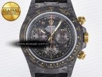 Rolex Daytona DIW “AVIA BLACK” Carbon DIWF 1:1 Best Edition Black/Red Dial on Black/Yellow Nylon Strap SH4130 - Görsel 4