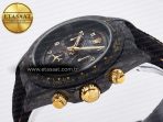 Rolex Daytona DIW “AVIA BLACK” Carbon DIWF 1:1 Best Edition Black/Red Dial on Black/Yellow Nylon Strap SH4130 - Görsel 6