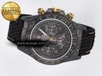 Rolex Daytona DIW “AVIA BLACK” Carbon DIWF 1:1 Best Edition Black/Red Dial on Black/Yellow Nylon Strap SH4130 - Görsel 9