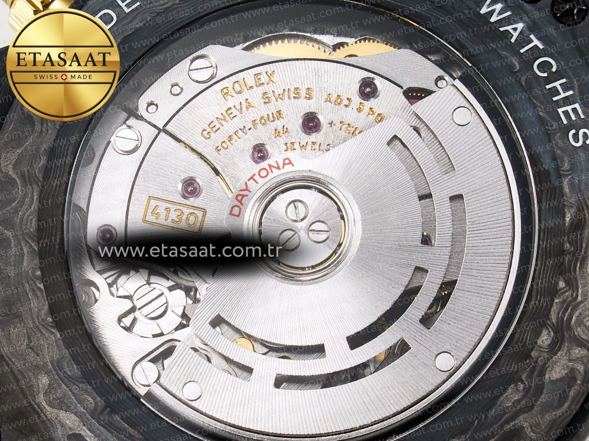 Rolex Daytona DIW “AVIA GREY” Carbon DIWF 1:1 Best Edition Gray/Yellow Dial on Black Nylon Strap SH4130 - Görsel 19