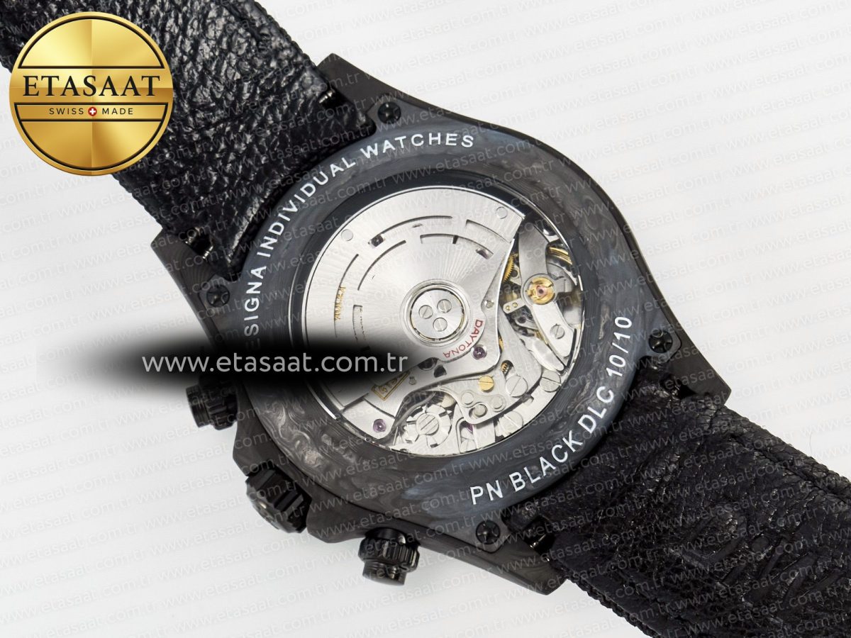 Rolex Daytona DIW Black Carbon DIWF 1:1 Best Edition Black/White Dial on Black Nylon Strap SH4130 - Görsel 17