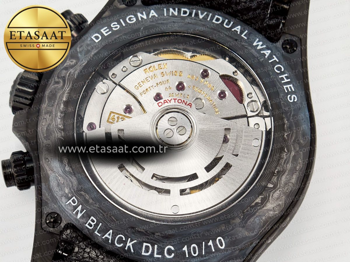 Rolex Daytona DIW Black Carbon DIWF 1:1 Best Edition Black/White Dial on Black Nylon Strap SH4130 - Görsel 18