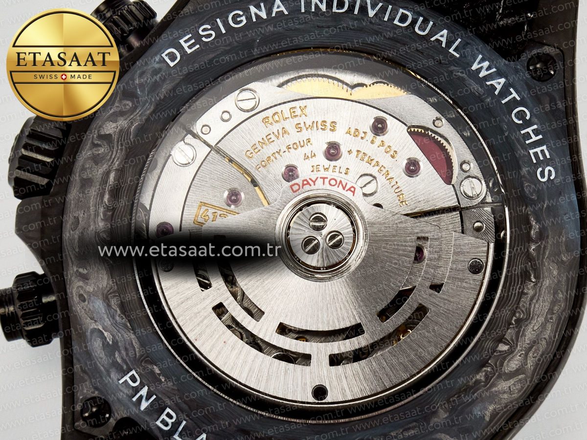 Rolex Daytona DIW Black Carbon DIWF 1:1 Best Edition Black/White Dial on Black Nylon Strap SH4130 - Görsel 19