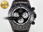 Rolex Daytona DIW Black Carbon DIWF 1:1 Best Edition Black/White Dial on Black Nylon Strap SH4130 - Görsel 4