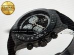 Rolex Daytona DIW Black Carbon DIWF 1:1 Best Edition Black/White Dial on Black Nylon Strap SH4130 - Görsel 6